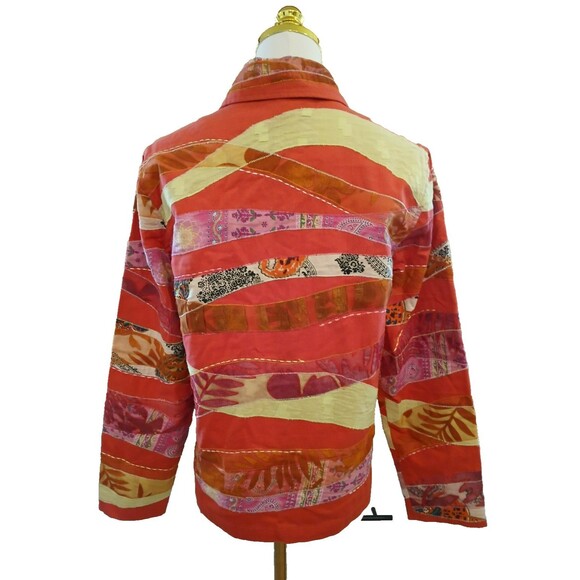 Coldwater Creek 100% Cotton Blend Blazer Jacket Festive Boho XS Career Office - Picture 2 of 9